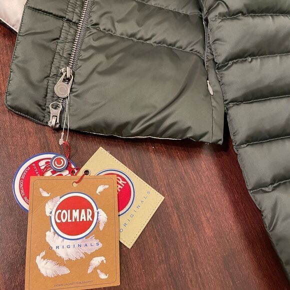 Colmar iridescent down puffer  jacket with side opening natural feather pudding - Picture 11 of 13